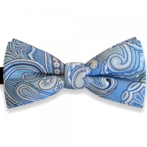  Papion bleu, elegant, clasic, model alb argintiu, nuante de albastru Luxury Line